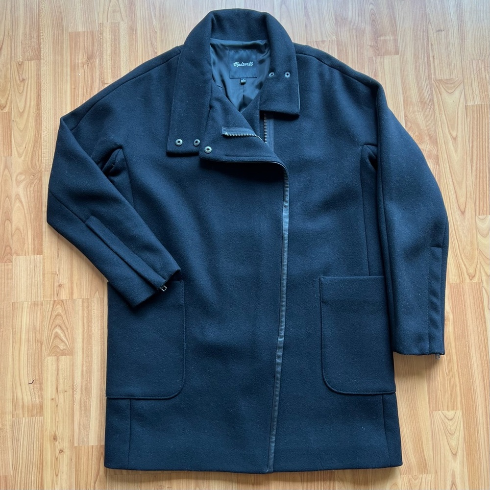 Madewell City Grid Wool Coat